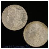 1884-O & 1886-O US Silver Morgan Dollars, 2