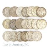 1936 - 1945 US Silver Mercury Dimes (*VF-AU), 20