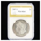 1887-s US Silver Morgan $1 (PGA)