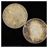 1924s & 1926s US Silver Peace Dollars, 2