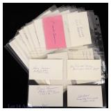 Index Cards Signed By Negro League Players (38)