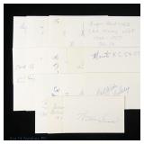 Negro League Player Autographs (28 Index Cards)