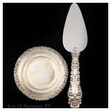 Sterling Silver Cake Server & Mini Plate