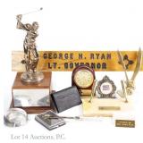 IL. Gov. Geo. Ryan Golf Trophy & Memorabilia