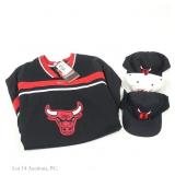 Chicago Bulls Caps (3) + Hockey Style Jersey