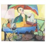 Emma Ehrenreich 'Lemonade' Mixed Media Painting