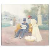 Luis Sagasta Lady With Gentleman Oil Painting