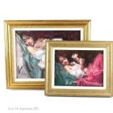 Two Stylized Oil Paintings