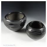 Pair of Blackware Pueblo Pots (Gutierrez, Tafoya)
