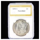 1890-S Silver Morgan Dollar (PGA)
