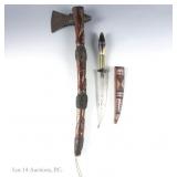 African Tribal Ax with Bwami and Tuareg