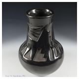 Flora Naranjo Blackware Santa Clara Pueblo Vase