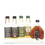 Jack Daniel's & Courvoisier XO Mini Bottles (4+1)