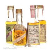 Old Fitzgerald & Weller Vintage Mini Bottles (2+2)
