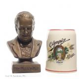 Old Grand-Dad Display Bust & Olympia Stein