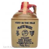 60s/70s Platte Valley 8Y Corn Whiskey Stonware Jug