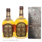 1980s Chivas Regal 12 Year Scotch 750ml + 1L