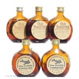 1959 Old Forester BIB Bourbon Mini Bottles (5)