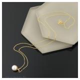 14k Yellow Gold Pearl Necklace