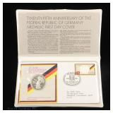 1974 W. Germany 92.5% Silver 25th Ann Medal FDOI