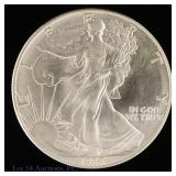 1986 American 99% Silver Eagle $1 Bullion Coin