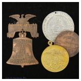 Late 1800's & Early 1900's Exposition Medals (4)