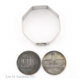 1933 925-Silver Chi Worlds Fair Medals & Ring, 3