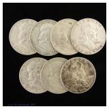 US 90% Silver Franklin 50c (ASW +2.5 Oz), 7
