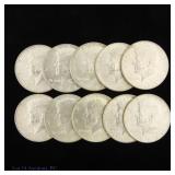 Various US 40%-Silver Kennedy 50c (10)