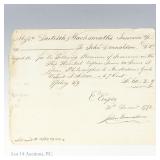 1793 US Sailing Ship Insurance Document