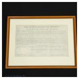 Andrew Jackson Signed Land Grant April 1, 1831