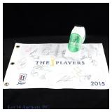 2015 The Players Championship Flag Signed by 18
