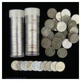 1943 US WW2 Steel Lincoln Wheat Cents (2 Rolls)