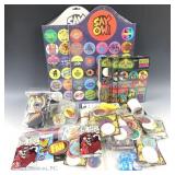 Pogs, Cards & Buttons Lot (+100)