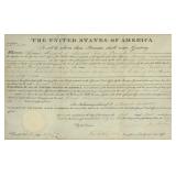 Andrew Jackson Signed Land Grant April 1, 1831