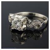 14K White Gold & 3/4 Ct. Diamond Ring