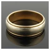 14k Two Tone Yellow And White Gold Band Sz. 10.25