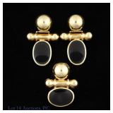 14k Yellow Gold Earrings & Pendant Set