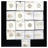1946 - 1959 US Silver Roosevelt 10c (16)
