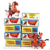 70's MTU Mechanical Cowboy & Indian Toys, NOS (9)