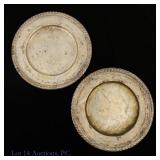 Frank M Whiting Sterling Silver Plates (2)