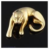 14k Yellow Gold OTC Italy Panther Sliding Pendant