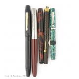Waterman's BCHR, Parker 51, Moores + 2 Fntn Pens