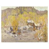 Evgeniy I. Krylov Oil 'Village in Siberia'