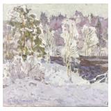 Evgeniy I. Krylov Oil 'Frost by the River'