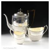 Late 19th c. Victorian Silver Plated 3 Pc Tea Set