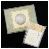 1893p & 1982d US 90%-Silver Comm. 50c (2)