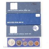 1966 - 1967 US 40%-Silver Special Mint Sets (4)