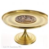 Bronze Tazza W/ Copper Cast Insert, Decorated Bowl