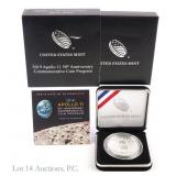 2019 99% Silver Apollo 11 50th Ann. 1 Oz $1, OGP